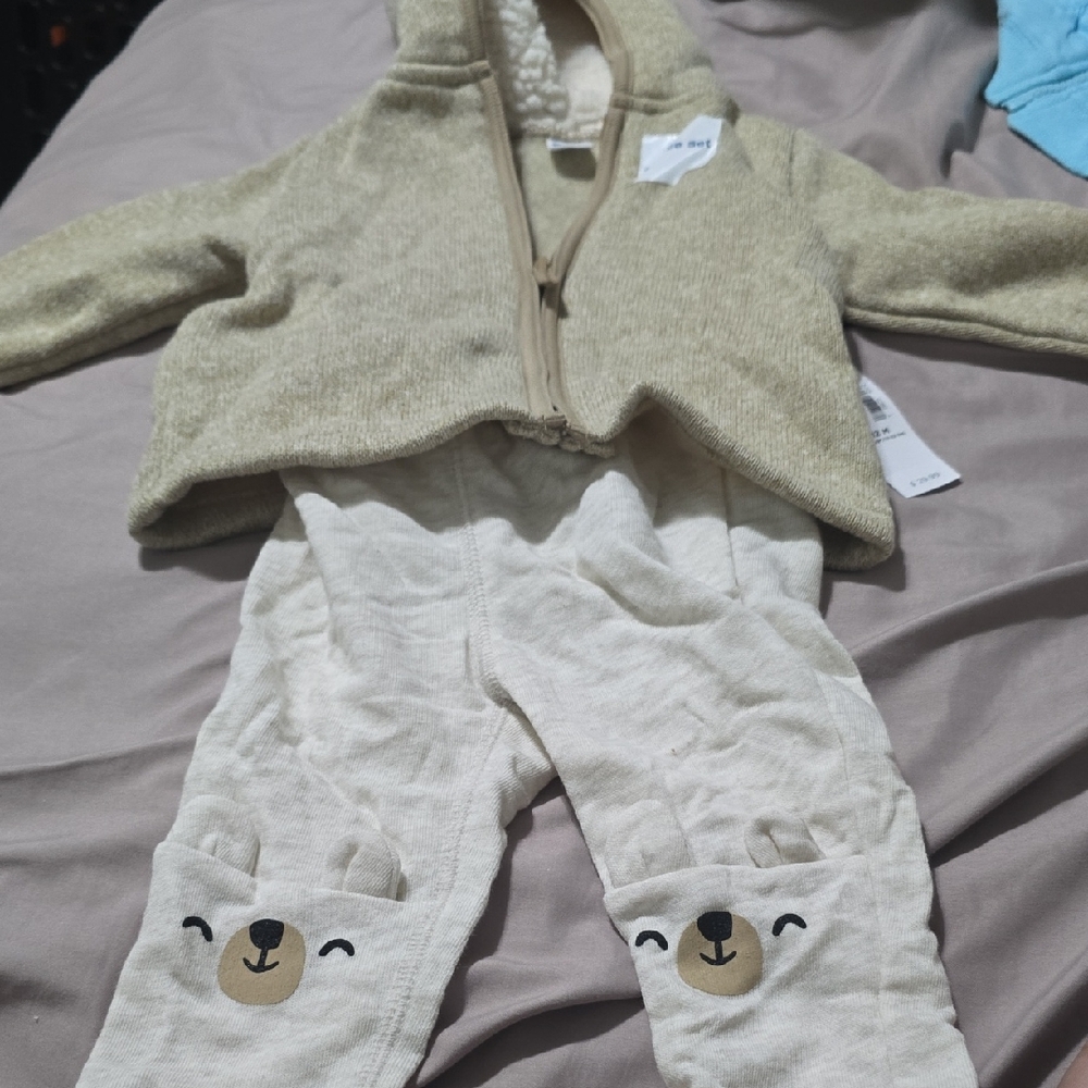 Old Navy Tan and Cream Kids Matching Set